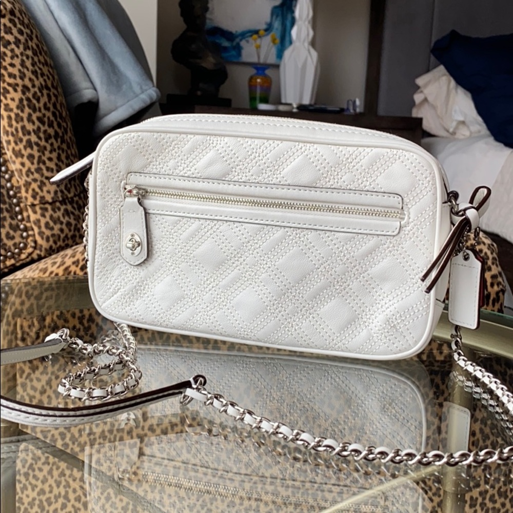 Coach purse- no stains, used twice, red interior